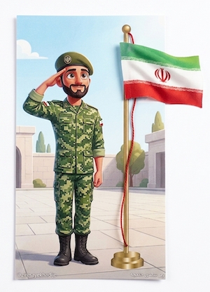 کاردستی اهتزاز پرچم ایران